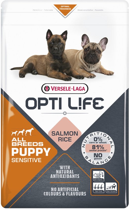 Opti Life Puppy Sensitive All Breeds - Hondenvoer - 2.5 kg
