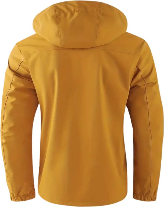 Livano coupe-vent pour homme - coupe-vent - imperméable - veste à capuche - veste d'extérieur - adulte - jaune - taille XXL