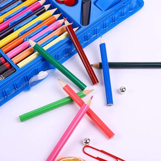 Jojoy - Boîte à dessin pour Enfants - Étui à dessin - Ensemble de dessin - Ensemble de peinture - 150 pièces - Crayons de couleur - Aquarelle - Crayons - Étui à colorier - ARTDECK