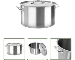 vidaXL Roestvrijstaal - Kookpan - Kookpan 44 L 45x28 cm roestvrij staal - Grootkeuken - Horeca - Koken