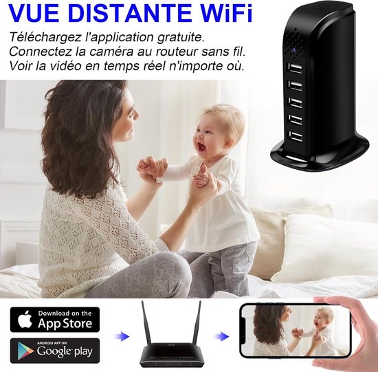 Spionagecamera, wifi, 5G, mini-spionagecamera, draadloos, 1080p HD