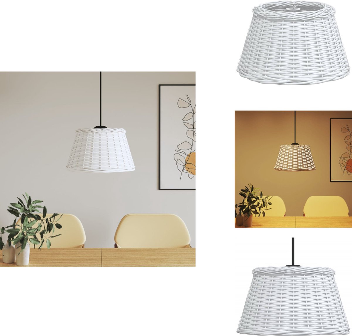 Abat-jour En Osier Pour Lampe De Chevet/Plafond - VidaXL - Neuf - Décoration Intérieur