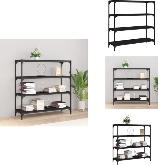 Boekenkast 3-laags 60x30x60 cm bewerkt hout sonoma eikenkleurig