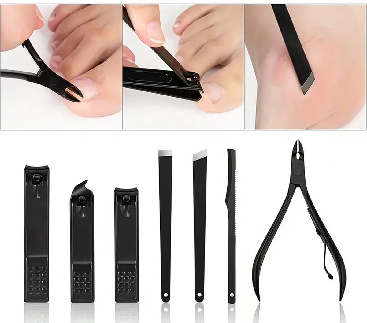Goedkoopste Spieringstore Nagelknipperset - Manicure en Pedicure set - 10 Delige-set inclusief nagelknipper