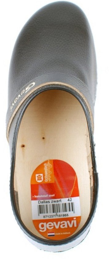 Gevavi Dallas Black Clogs Chaussures fermées PU Unisexe