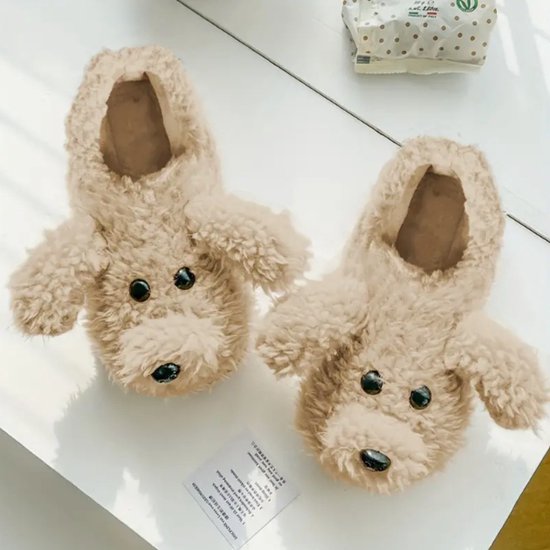 Foto: Grappige pantoffels honden sloffen one size fits all maat 40 t m 46 voor kinderen dames en heren pantoffel dierensloffen pluche dierenpantoffels zachte binnenschoenen sloffen en pantoffels maat 40 41 42 43 44 45 46