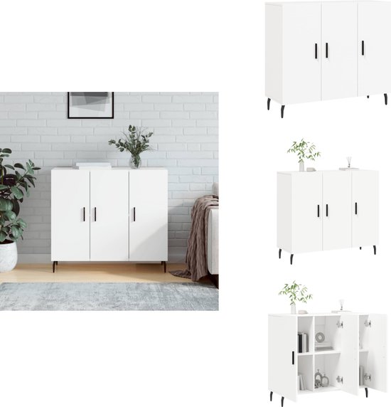 vidaXL Dressoir 79x38x80 cm bewerkt hout zwart, opbergkast, dressoir kast, dressoir hout, wandkast, tv dressoir, wandkast woonkamer
