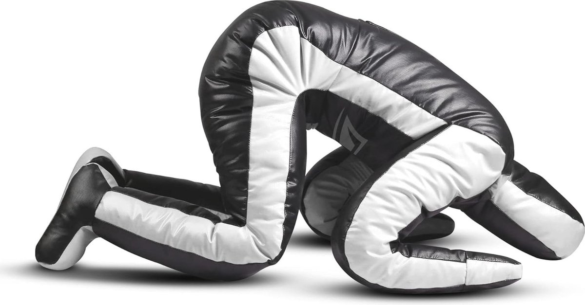 DAAN MMA Grapplingdummy Judo Bokszak Dummy BJJ Worsteldummy Zittende Positie Braziliaanse JIU Jitsu Overgave Zelfverdedigingstraining Vinyl Veelkleurig Kies Dummy 170 cm ONGEVULD (Zwart / Geel