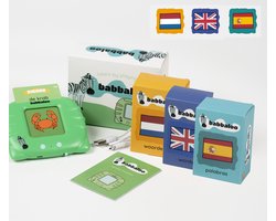Babbaloo woordentrainer - Nederlands, Engels en Spaans - gesproken flashcards - taalvaardigheid - cognitieve ontwikkeling - motorische vaardigheden - TOS taalstornis - hulpmiddel bij autisme - leermethode - talen leren - vakantiespel