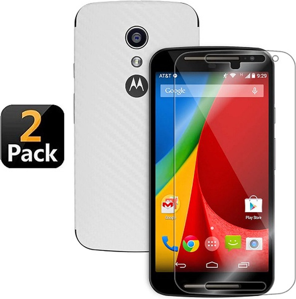 Motorola Moto G2 Screenprotector Beschermglas 2x