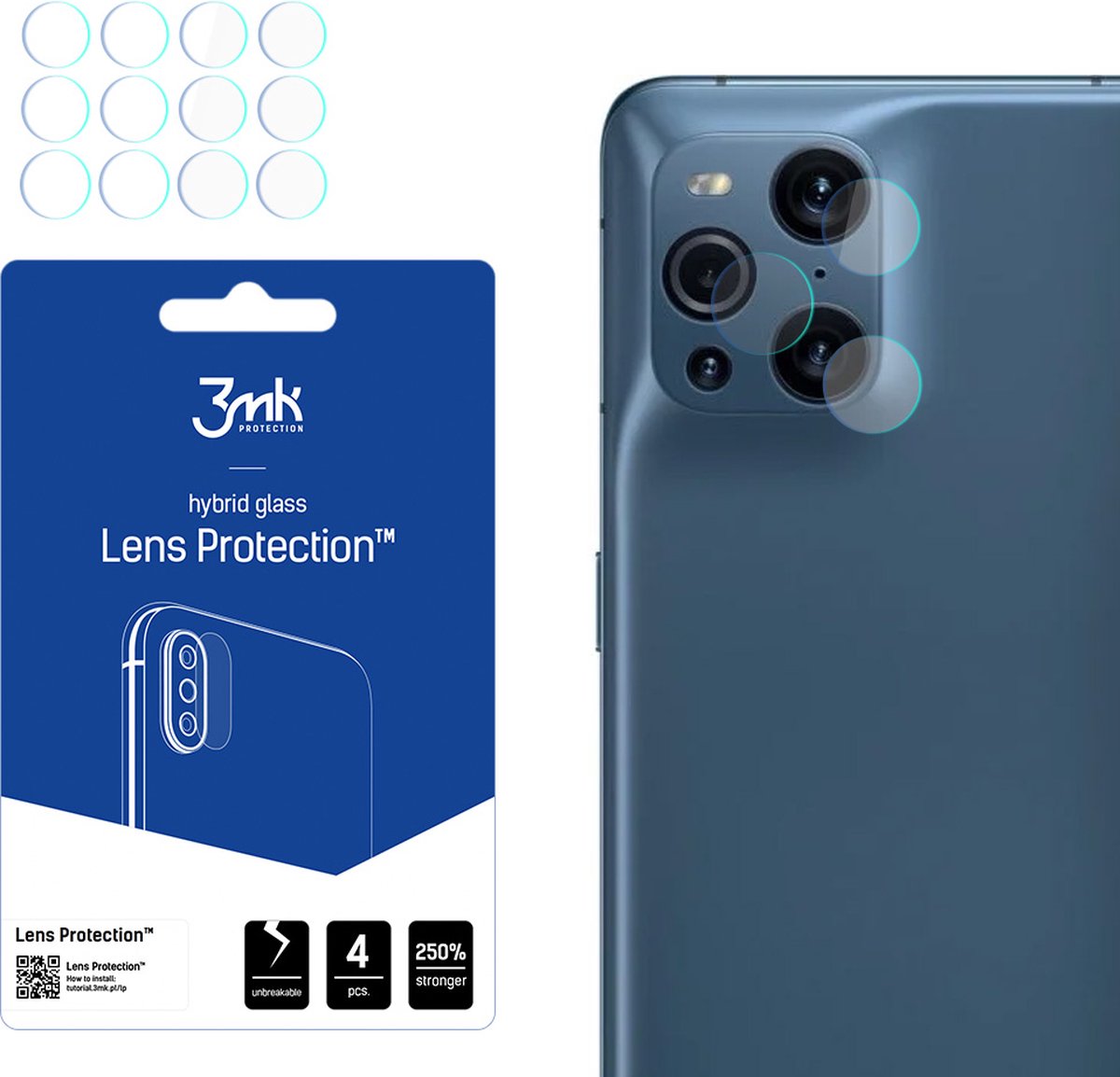 Oppo Find X3 Pro 5G - 3mk Lens Protection