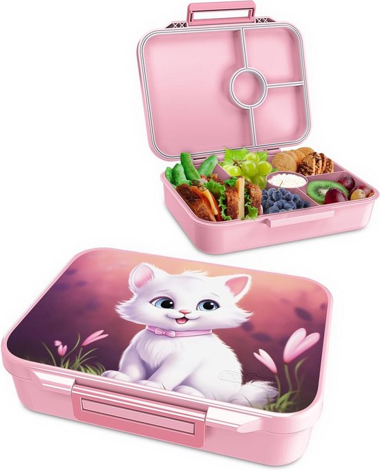 Kinder-lunchtrommel met compartimenten, bentobox met 6 compartimenten Kinder-lunchtrommel met compartimenten, bentobox met 6 compartimenten