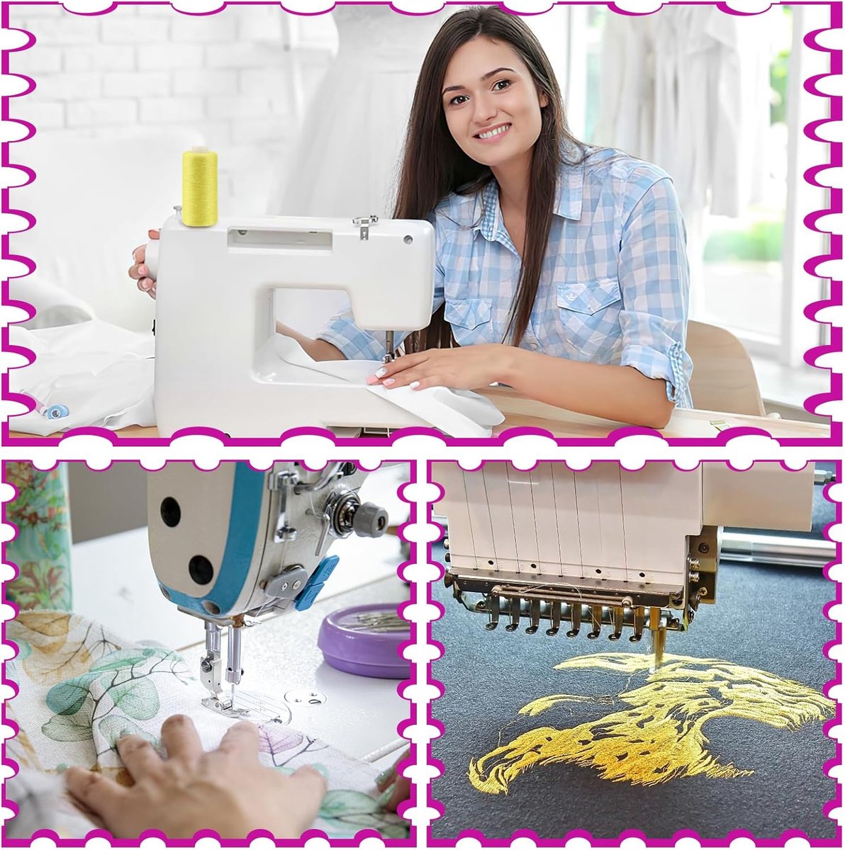 Ensemble 72 Pièces Fil à Coudre 36 Couleurs 400m + 36 Bobines - Kit Couture Polyester Pour Machine Et Main