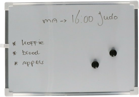 H&S Collection whiteboard - memobord magnetisch - incl. marker/magneten - 25 x 35 cm