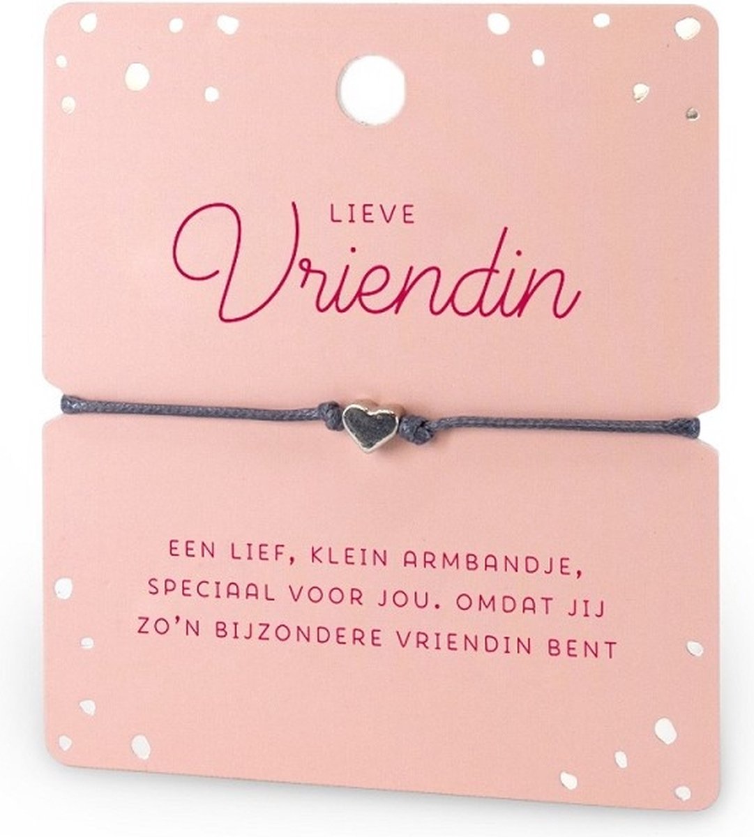 Armband - Lieve vriendin - Hartje