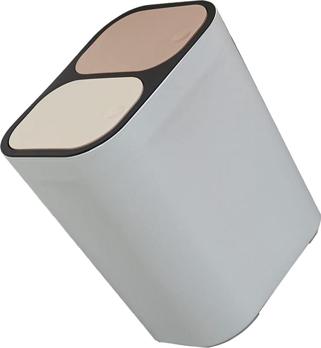 Goedkoopste Dual Vuilnisbak Met Deksel Afval Container - Recycle Bin Ingedeeld Thuis en Kantoor - Wit 60L vuilnisbak 60 liter