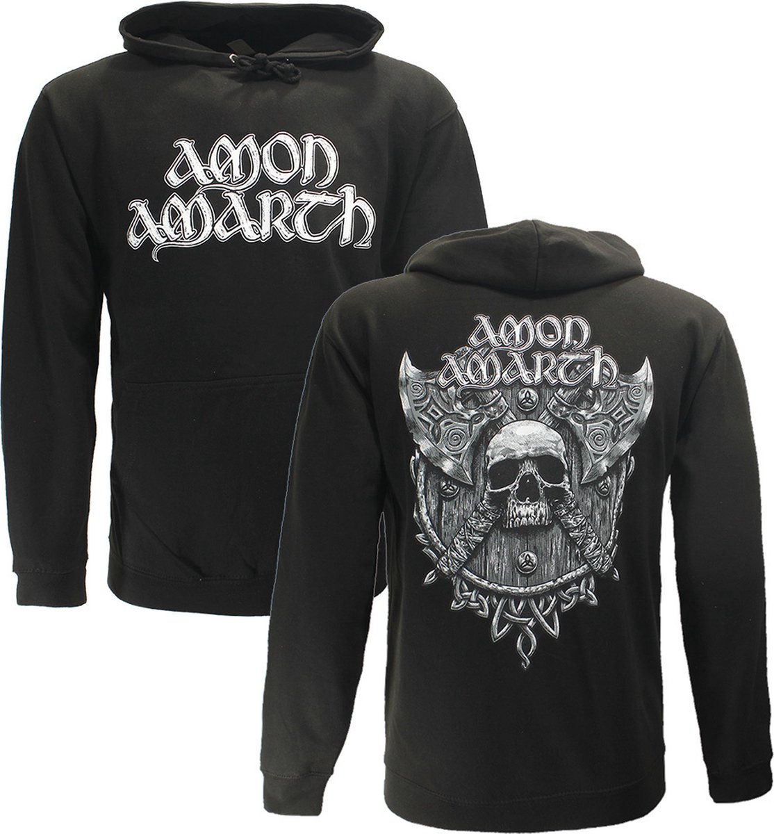 Amon Amarth Grey Skull Hoodie Trui - Officiële Merchandise - M