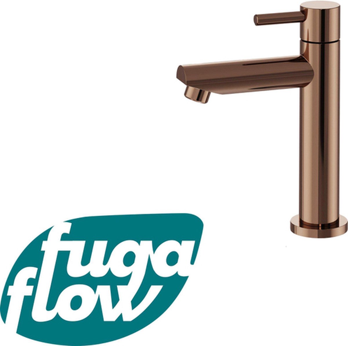 FugaFlow Eccelente Sobrado Badkamer Fonteinkraan 14.4cm opbouw 1gats PVD geborsteld koper