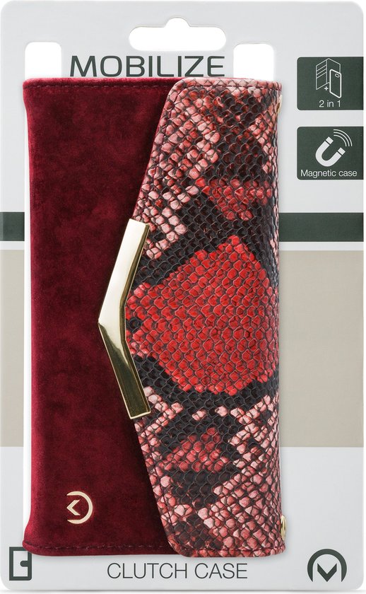 Mobilize - Coque iPhone 12 Pro Max - Pochette Velours Tuyaux Rouge