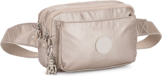 kipling Sac à épaule bandoulière Sac banane Basic Plus Abanu Multi Convertible Crossbody Metallic Glow Beige
