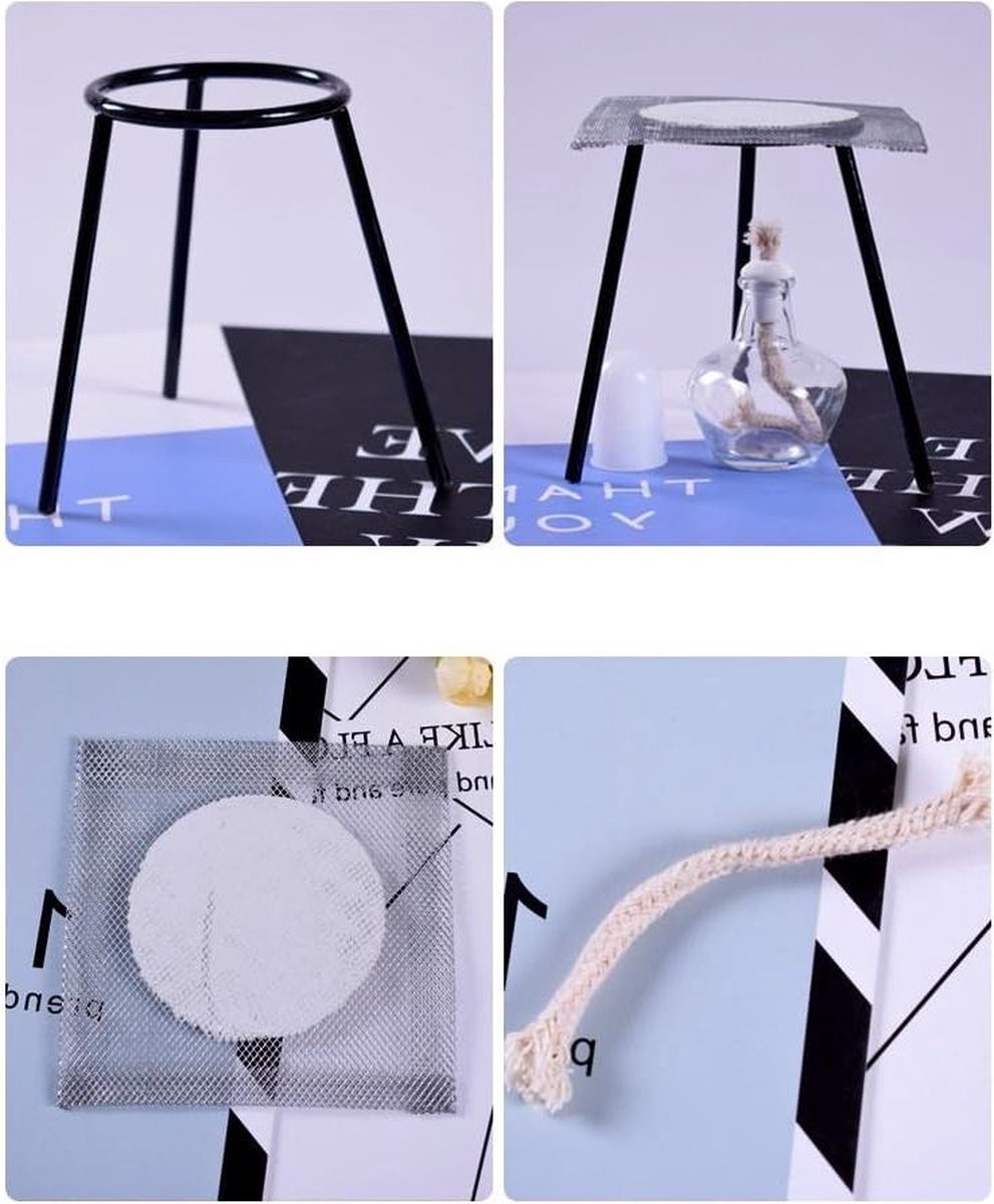 Goedkoopste Alcohol Burner and Stand Kit Including Tripod Pad - Sourcemall Alcohol Lamp Set alcohol testers