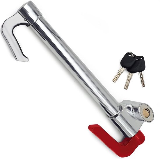KRASER KR837 Steering Wheel Lock Cars Trucks Vans SUVs Bar Pedal Anti-theft Security Double Hook Telescopic Universal Expandable