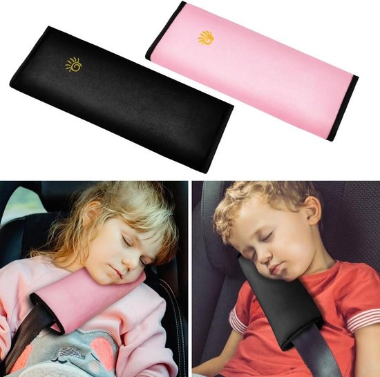 2 stuks gordelkussens, slaapkussen, neksteun voor kinderen, autoveiligheidsgordel, autostoel