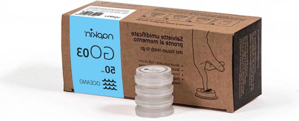 Goedkoopste Bevochtigde oceaanreinigingsdoekjes uit capsules 50 stuks - HTML Content nodig vochtige doekjes handen