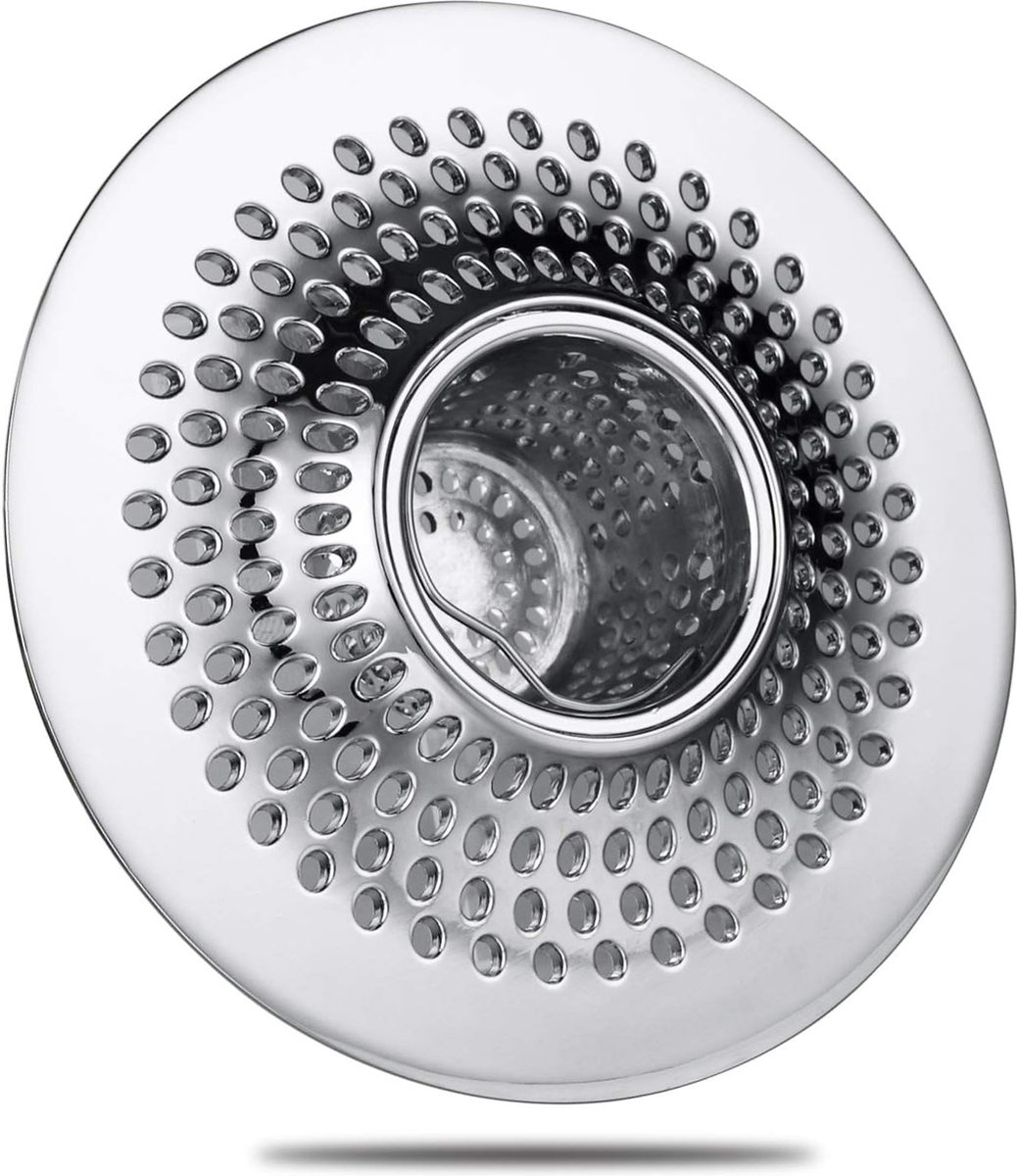 Goedkoopste Afvoerzeef, roestvrijstalen afvoerzeef, keukenspoelbak, haarzeef, douchezeef, afvoer haar, zeef voor spoelbak, eenvoudig te reinigen