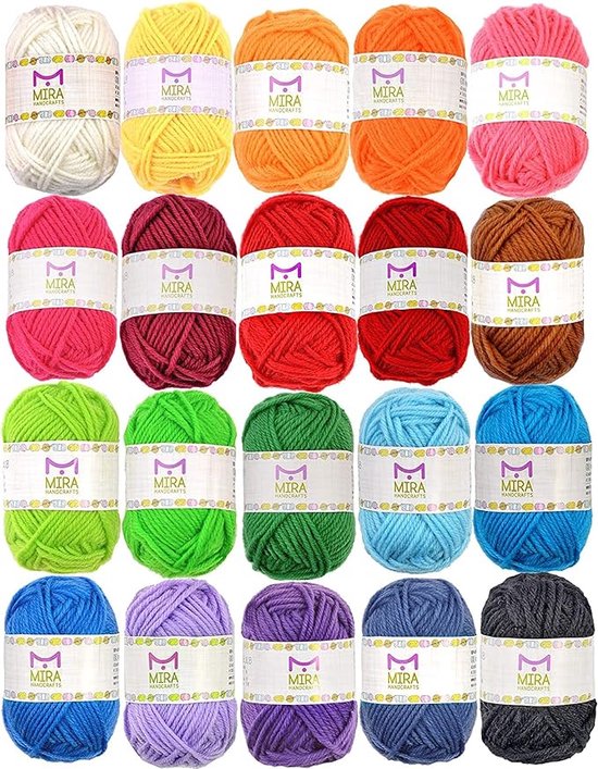 Luxe Garen - 20 Stuks - Breigaren - 100% Acryl - Totaal 400 Meter - Haakgaren - Garenpakket - Haken - Garenballen - Breien - Haak Garen