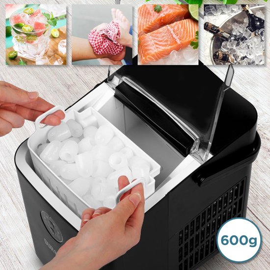 Ijsblokjesmachine - IJsmachine met Schep - IJsblokjesmachine 1L Watertank - 8 Blokjes in 6 Minuten van Nuovoware — afbeelding 4