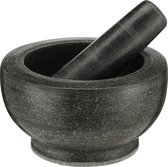 Behave Vijzel met Stamper - Graniet - Kruidenstamper - Kruidenvermaler - Ø 16 cm