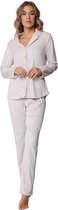 Pyjama chaud boutonné en velours Pastunette - Taupe - Taille - 44
