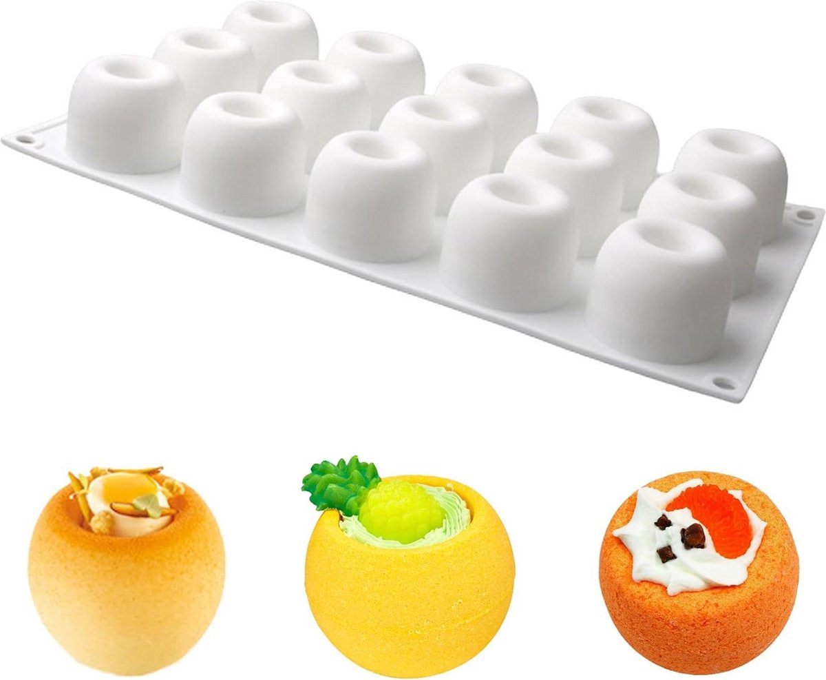 15-gaten 3D Cakevorm Siliconen Mal voor Mousse Desserts Bakvorm Chocolade Pudding Keuken Gereedschap