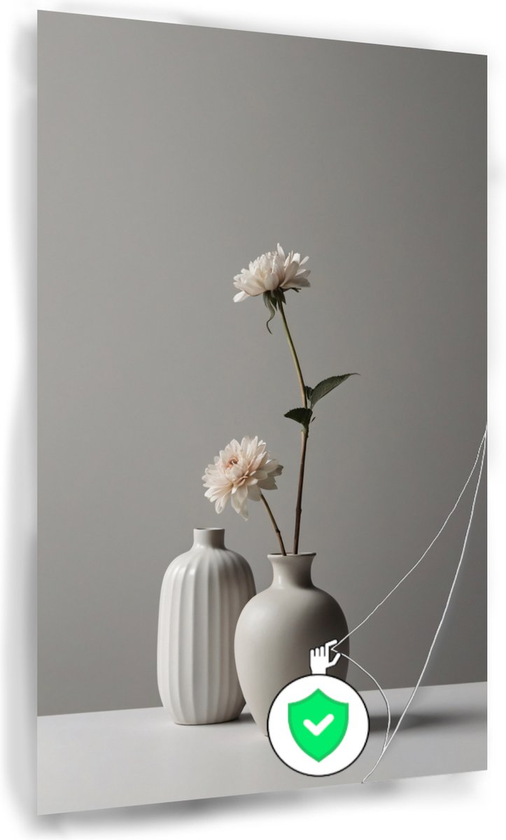 Bloemen muurdecoratie - Natuur posters - Poster Vazen - Muurdecoratie modern - Poster slaa