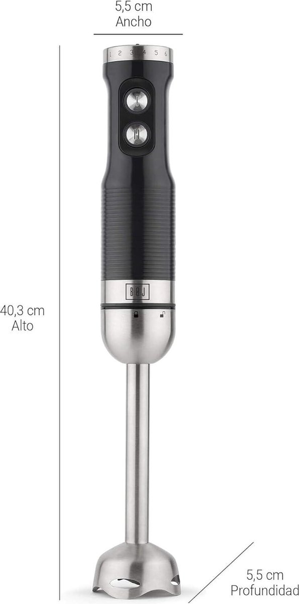 Handmixer met stille DC-motor van 800 W - HB-804 — afbeelding 3