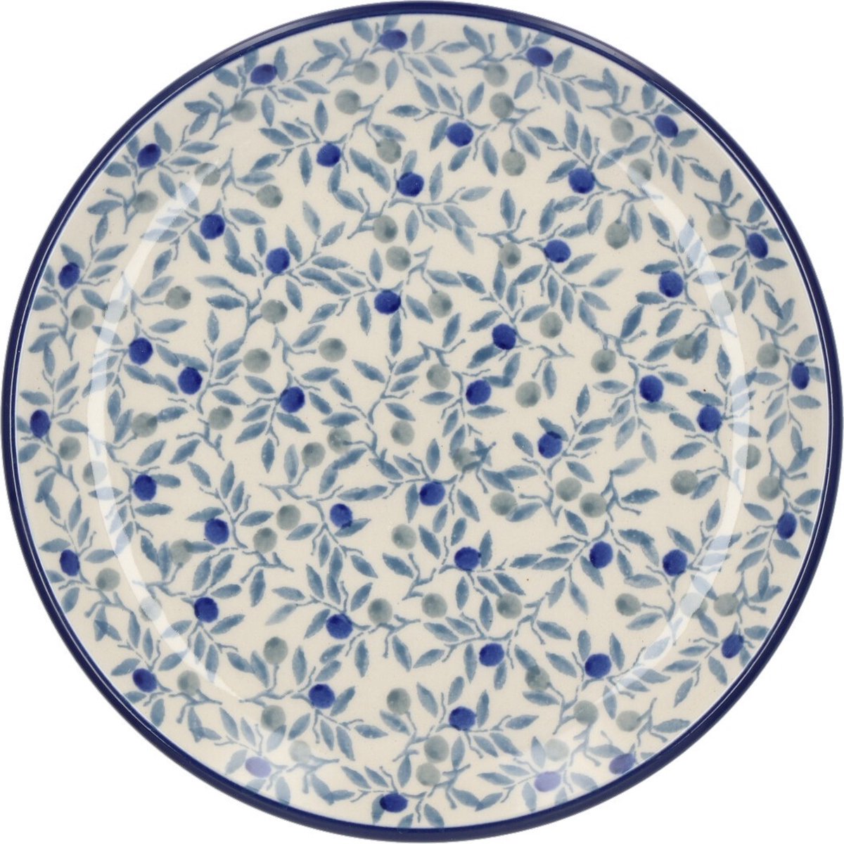 Bunzlau Castle Gebaksbord Ø: 16 cm Blue Olive Handgemaakt Bord