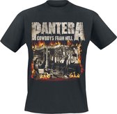 Pantera Cowboys From Hell - Fire Frame Heren T-shirt - zwart - L