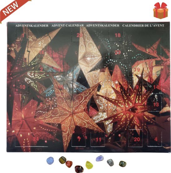 Edelstenen adventskalender 2024 – A5 formaat 4 – Kerstmis cadeautje kinderen en volwassenen