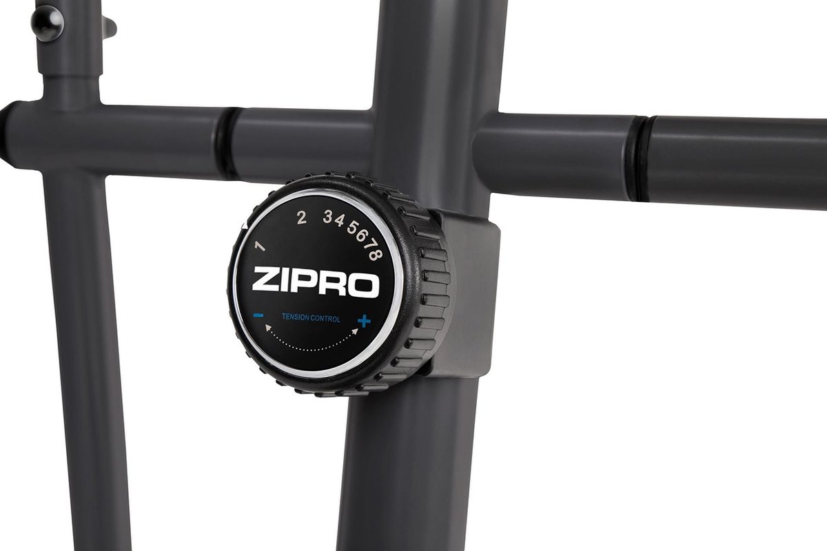 Afbeelding 3 van Zipro Shox Magnetische Crosstrainer, Hartslagsensoren, Gemakkelijk te transporteren, Antislippedalen, Flessenhouder, Homegym, Stabiele structuur, Max. gebruikersgewicht 120 kg, zwart en grijs