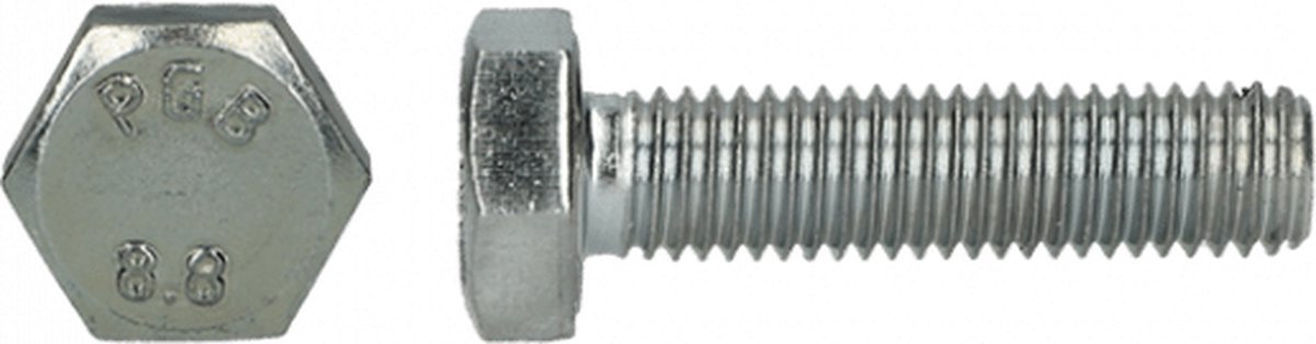Zeskanttapbout 8.8 DIN 933 M 6x30 Zn - 200 stuks