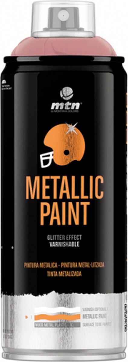 MTN metallic rose gouden spuitverf - 400ml spuitbus voor diverse klus doeleinden, bruikbaar op hout, plastic en metaal