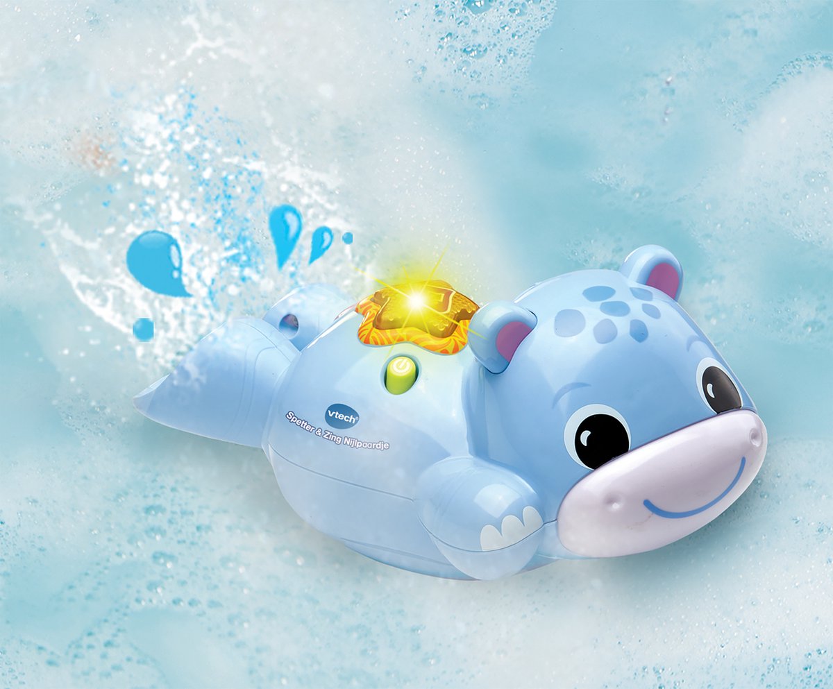 VTech Spetter & Zing Nijlpaardje - Badspeelgoed - Inclusief 8 badspeeltjes - Speelgoed 1 tot 6 jaar — afbeelding 2