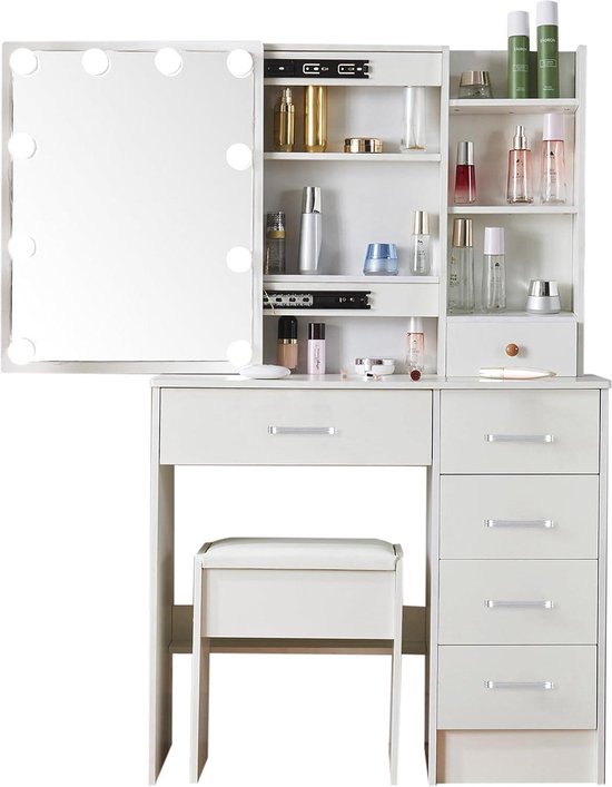 Spiegel Sanilux Espe Met Make-up Spiegel Met LED Verlichting 3 Kleur Instelbaar En Dimbaar 160 Incl Spiegelverwarming Shop