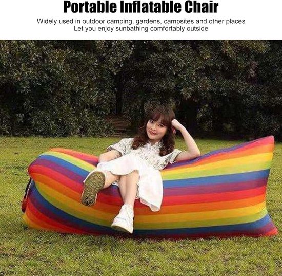 Opblaasbare Lounger Luchtbank - Scheurweerstand, Draagbaar en Lichtgewicht - Voor Kamperen, Wandelen, Strand en Picknicken - Geschikt voor Volwassenen en Kinderen - 901 Inch Washing Machine van Merkloos — afbeelding 3