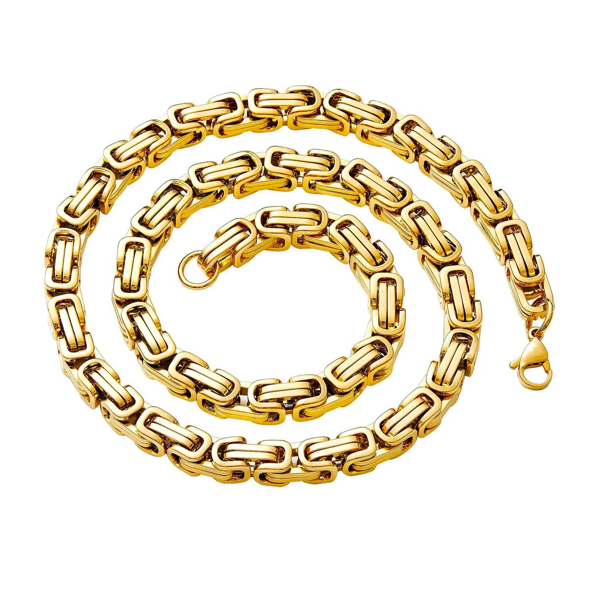 Koningsketting, zilver, voor heren, roestvrij staal, 4/5/6/7/8 mm koningsketting, halsketting van roestvrij staal, armband set, lengte 51-71 cm, 61, Roestvrij staal Koningsketting, zilver, voor heren, roestvrij staal, 4/5/6/7/8 mm koningsketting, halsketting van roestvrij staal, armband set, lengte 51-71 cm, 61, Roestvrij staal