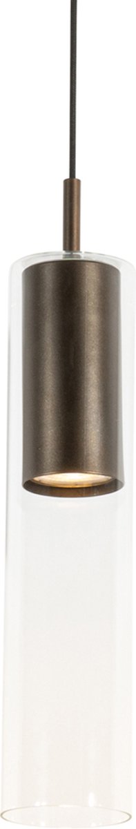QAZQA lloyd - Moderne Hanglamp - 1 lichts - Ø 7 cm - Brons - Woonkamer | Slaapkamer | Keuken