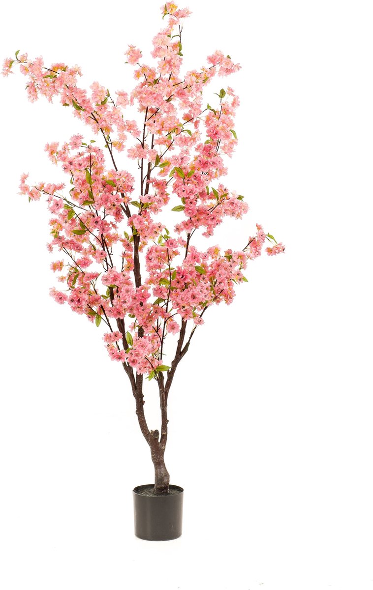 Emerald - Kunstboom Kersenbloesem 175cm roze - Kunstplant voor binnen - Japanse Sakura - Bloesemboom - Cherry Blossom