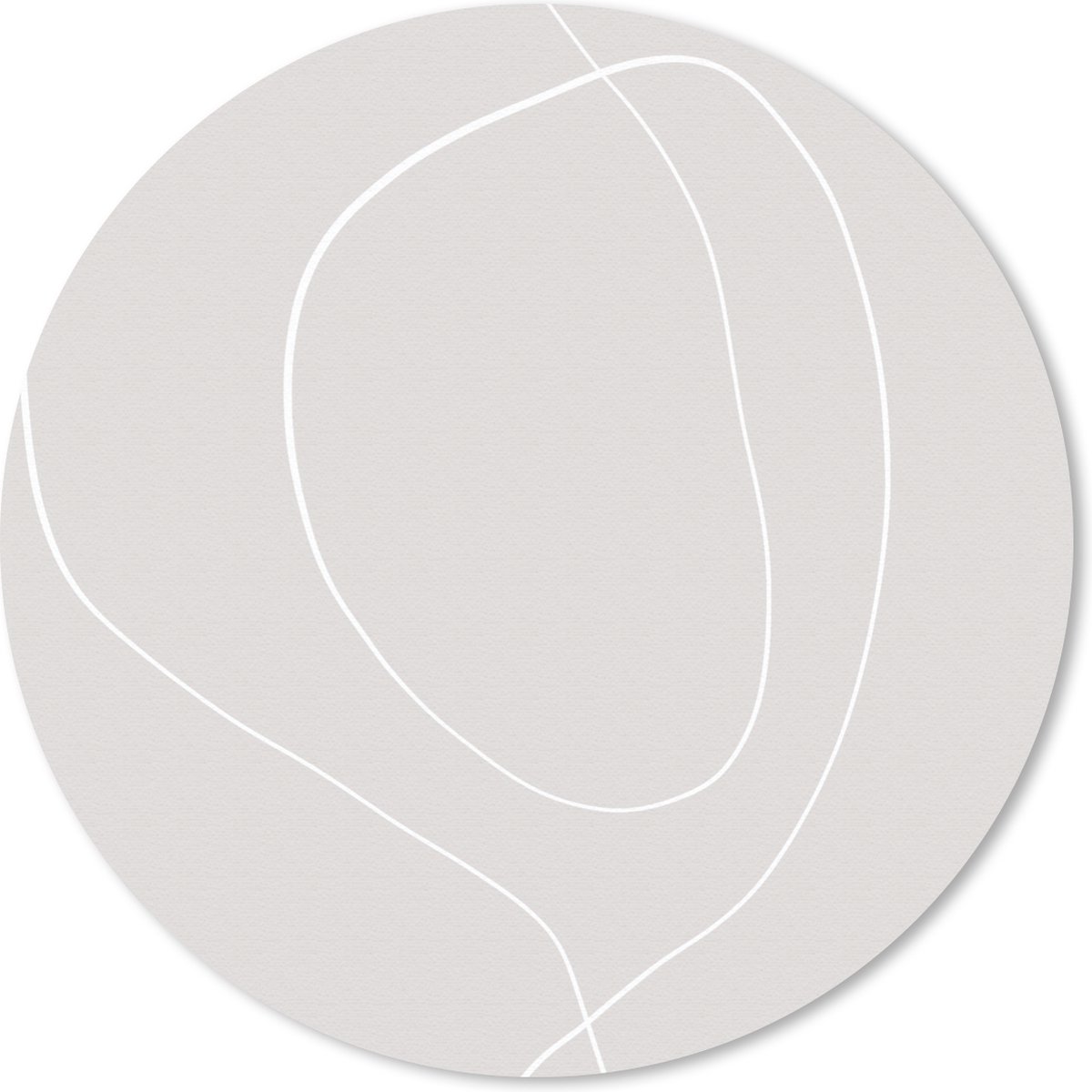Muismat rond 30x30 cm - Mousepad Line art - Abstract - Pastel - Ronde muismatten