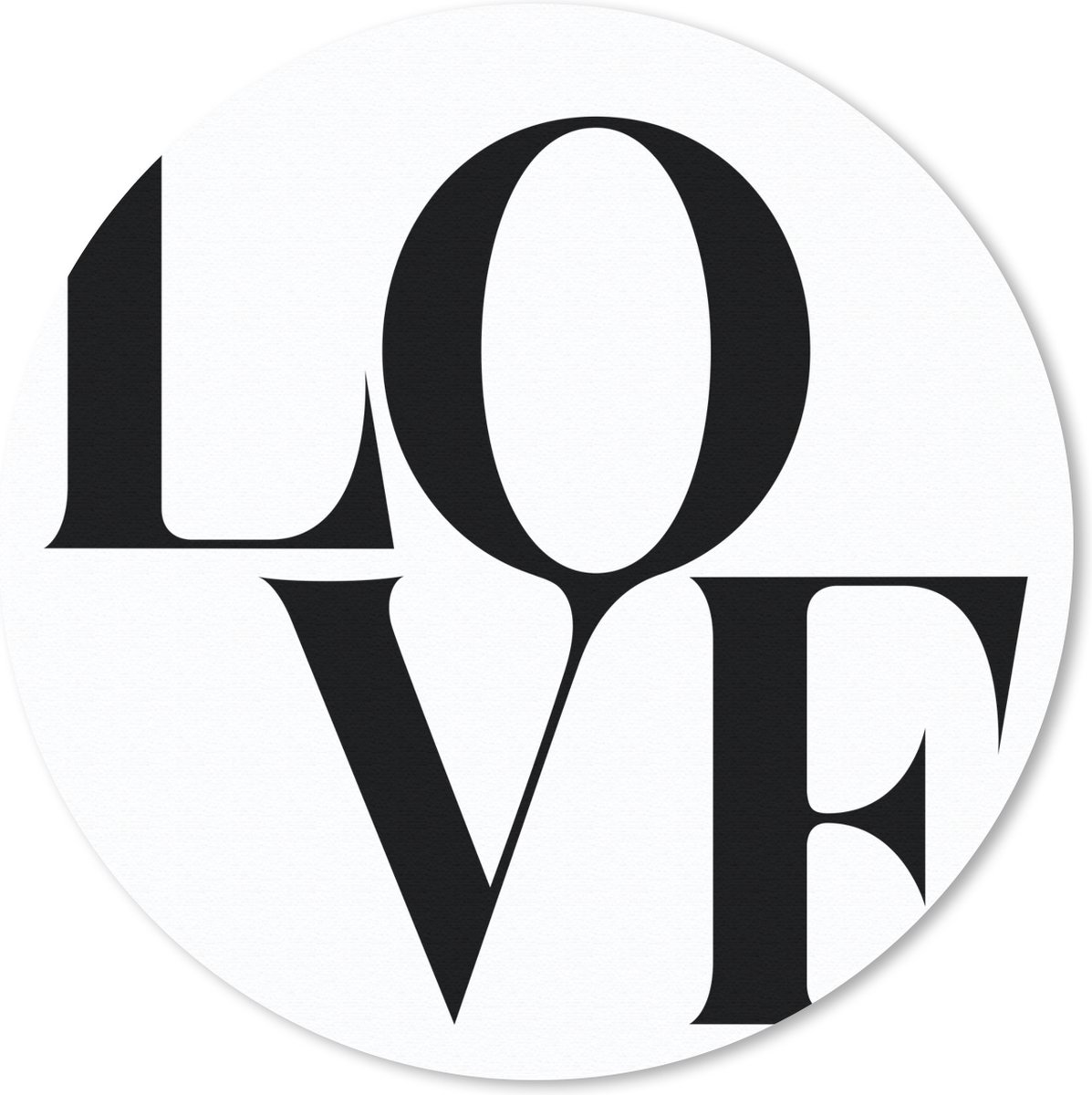 Muismat rond 40x40 cm - Mousepad Tekst - Love - Quotes - Ronde muismatten